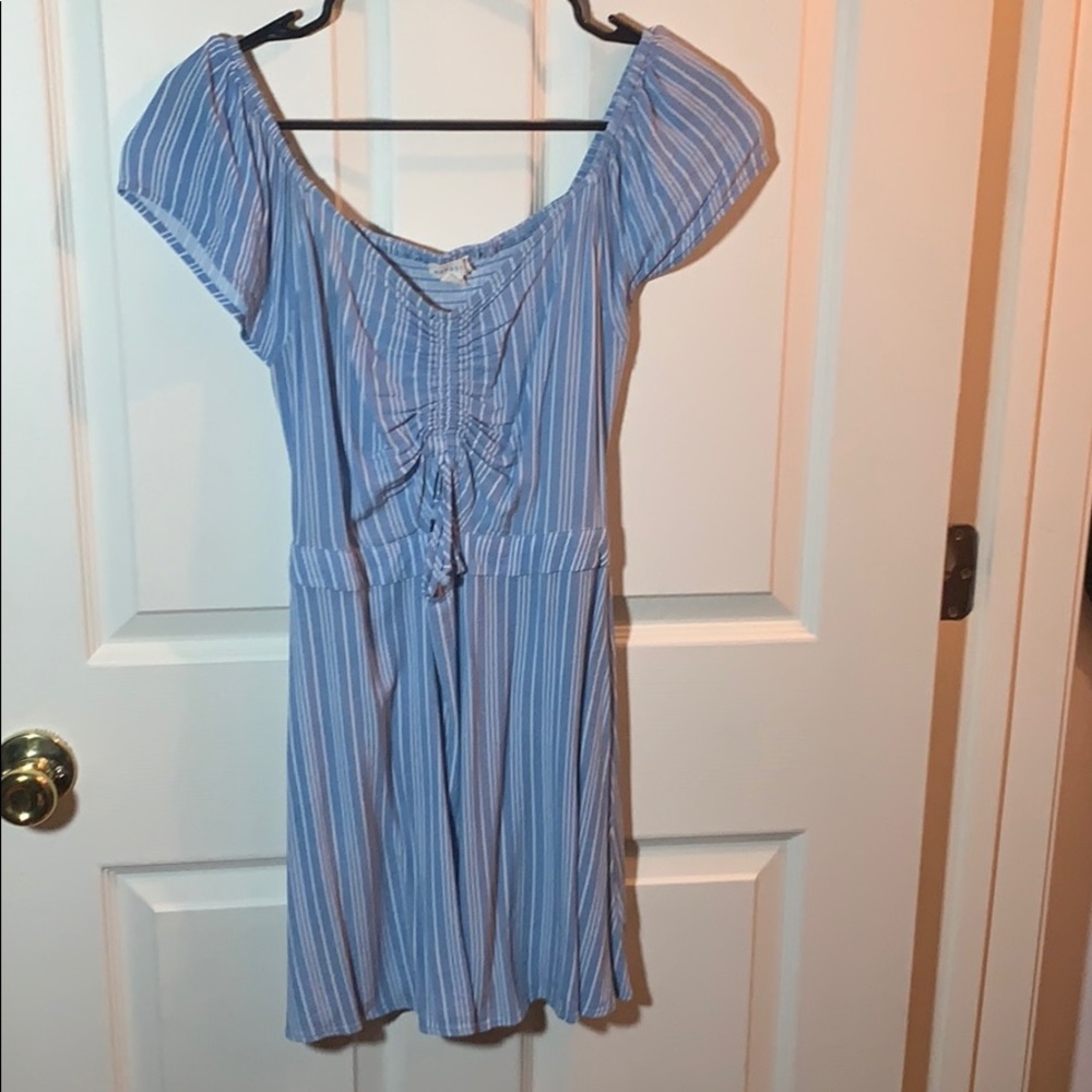Size S Aeropostale Blue and White Dress